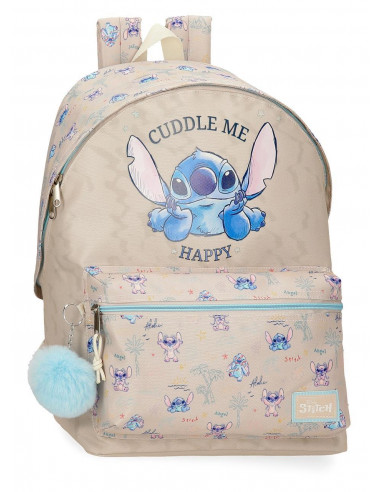 MOCHILA ADAP. 44CM. STITCH CUDDLE ME HAPPY